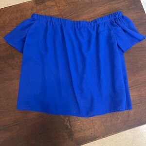 Off-Shoulder Royal Blue Top